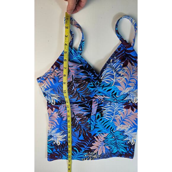 NWT NEW Swimsuits for all bra sized swim top tankini modest plus sz 10 DD F bra - Picture 7 of 8